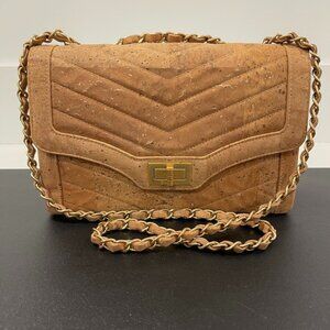 Chanel Pre-Owned 2000's Cork Chevron 2.55 Shoulder Bag (164135)